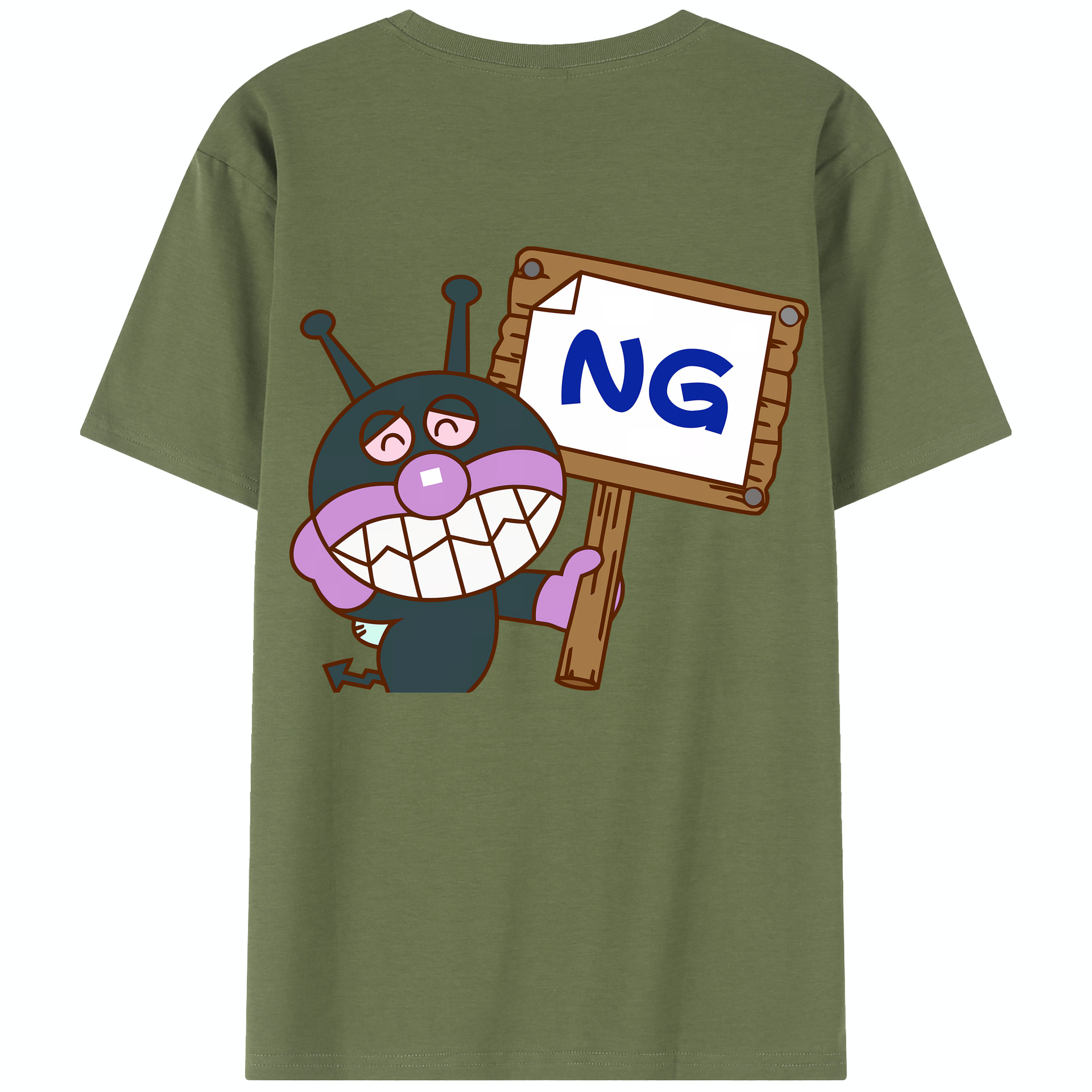 （画像用） アンパンマン Anpanman 綿100％半袖Tシャツ（背面プリント）